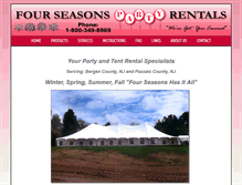Tablet Screenshot of fourseasonspartyrentals.com